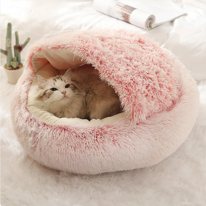 Cama para Mascotas en Forma de Concha de Peluche