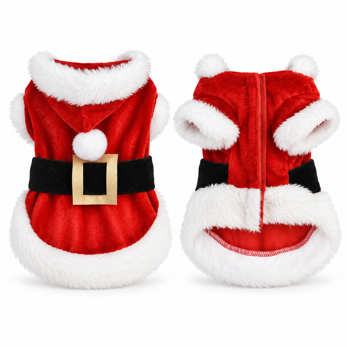 Disfraz de Navidad para Perros con Abrigo Encapuchado