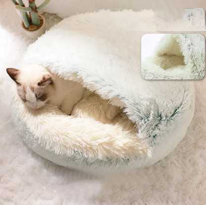 Cama para Mascotas en Forma de Concha de Peluche